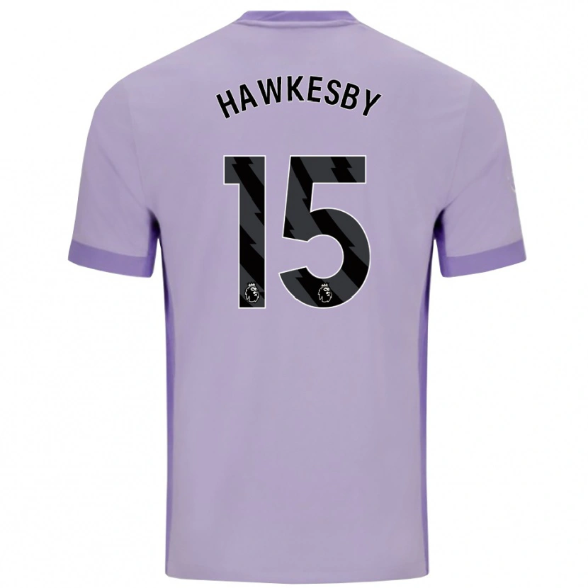 Danxen Mænd Mackenzie Hawkesby #15 Taro Lilla Hvid Udebane Spillertrøjer 2025/26 Trøje T-Shirt
