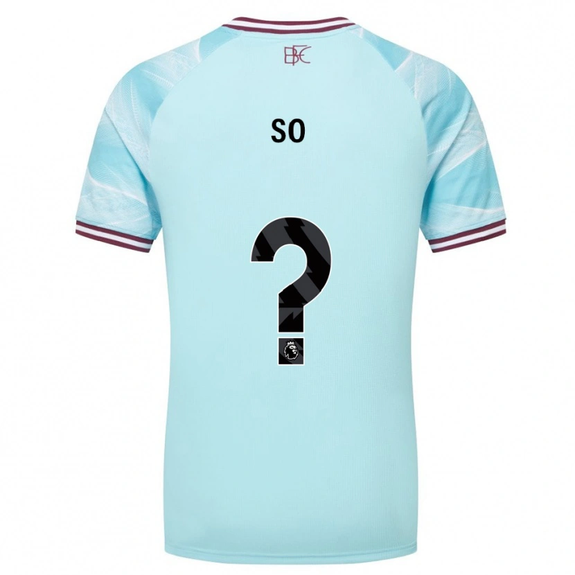 Danxen Mænd Fabio So #0 Himmelblå Bourgogne Udebane Spillertrøjer 2025/26 Trøje T-Shirt