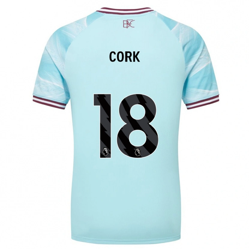 Danxen Mænd Jack Cork #18 Himmelblå Bourgogne Udebane Spillertrøjer 2025/26 Trøje T-Shirt