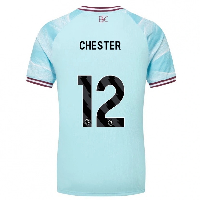 Danxen Mænd Felix Chester #12 Himmelblå Bourgogne Udebane Spillertrøjer 2025/26 Trøje T-Shirt