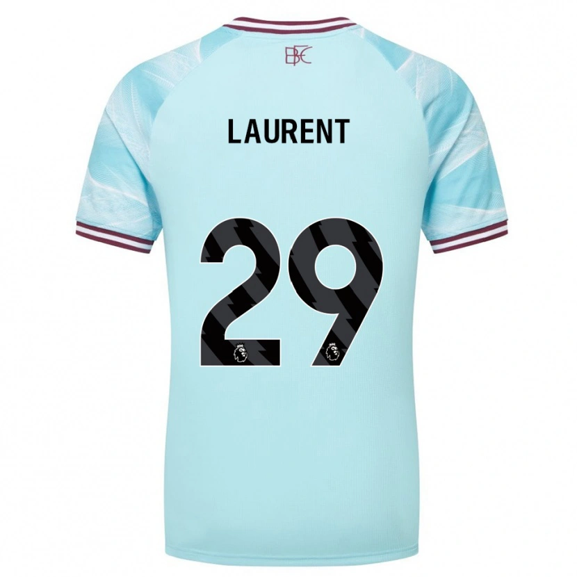 Danxen Mænd Josh Laurent #29 Himmelblå Bourgogne Udebane Spillertrøjer 2025/26 Trøje T-Shirt
