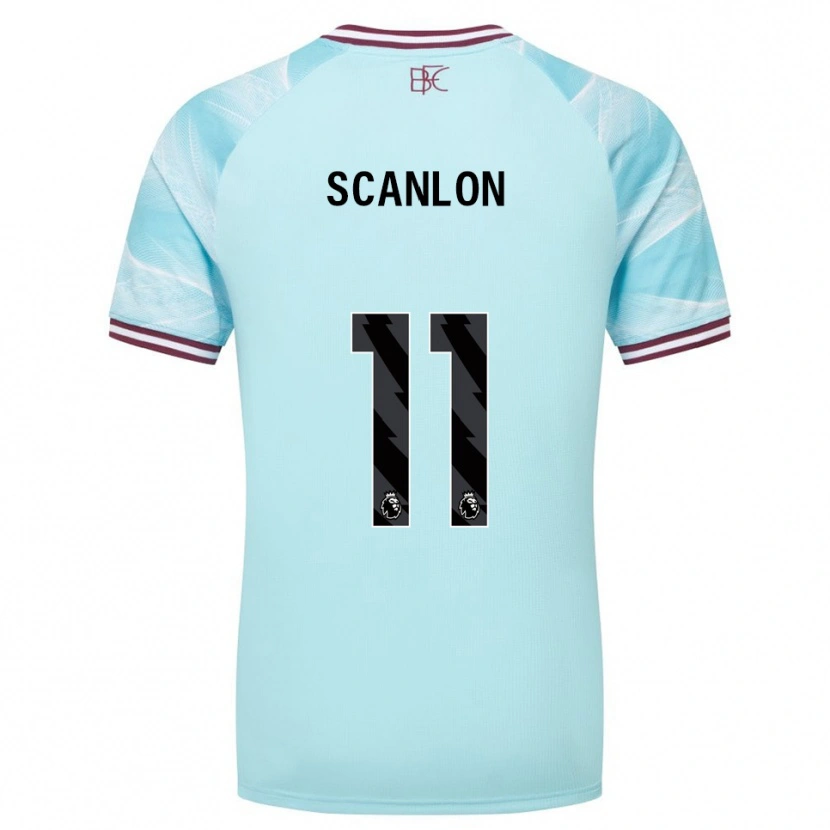 Danxen Mænd Luca Scanlon #11 Himmelblå Bourgogne Udebane Spillertrøjer 2025/26 Trøje T-Shirt