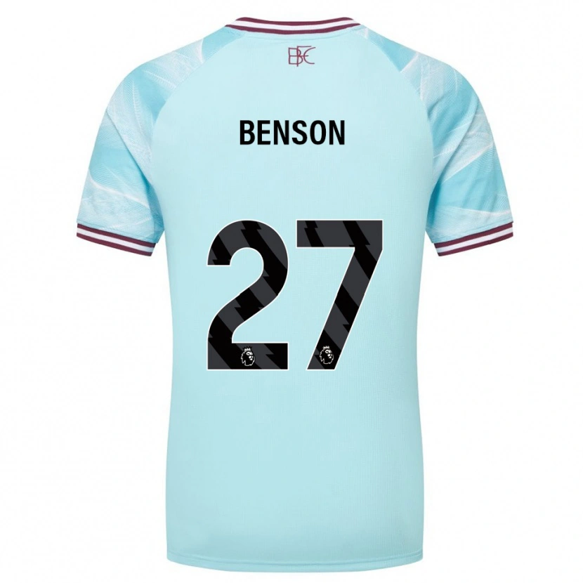 Danxen Mænd Benson Manuel #27 Himmelblå Bourgogne Udebane Spillertrøjer 2025/26 Trøje T-Shirt
