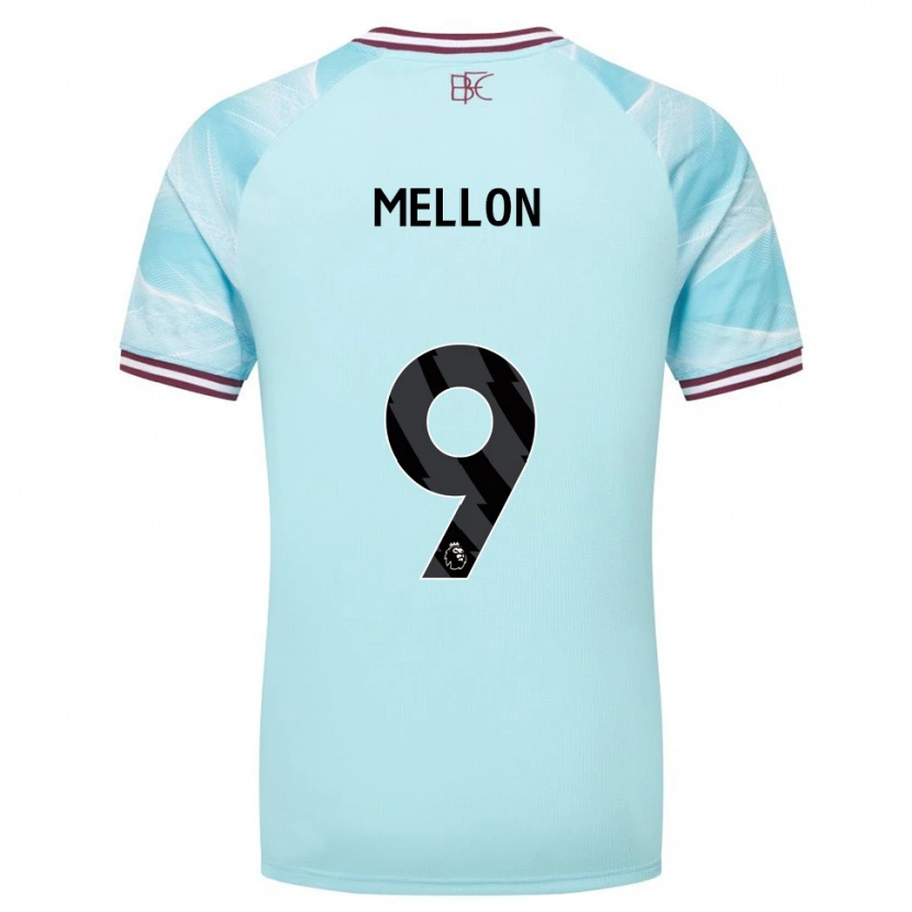 Danxen Mænd Michael Mellon #9 Himmelblå Bourgogne Udebane Spillertrøjer 2025/26 Trøje T-Shirt