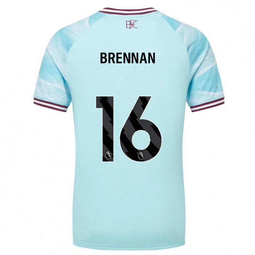 Danxen Mænd Corey Brennan #16 Himmelblå Bourgogne Udebane Spillertrøjer 2025/26 Trøje T-Shirt