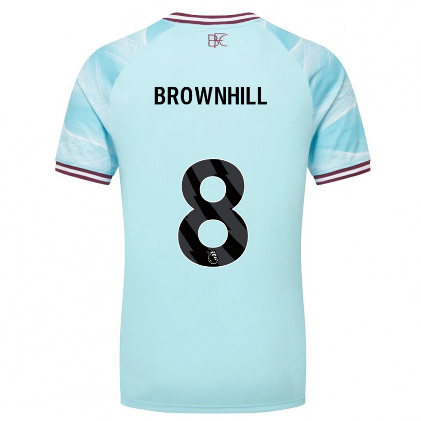 Danxen Mænd Josh Brownhill #8 Himmelblå Bourgogne Udebane Spillertrøjer 2025/26 Trøje T-Shirt
