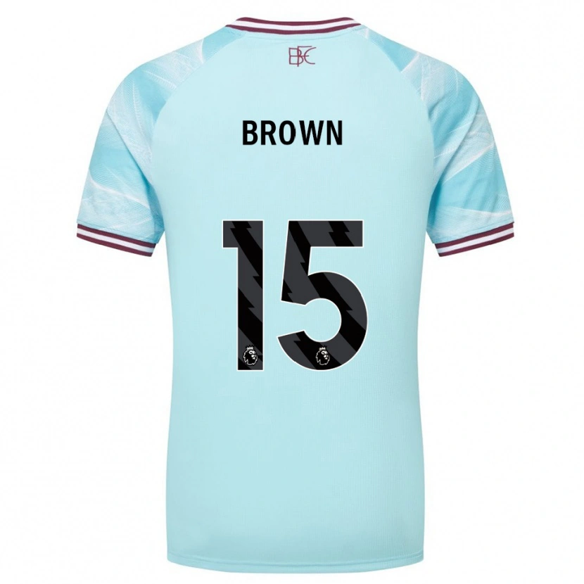 Danxen Mænd Kian Mcmahon-Brown #15 Himmelblå Bourgogne Udebane Spillertrøjer 2025/26 Trøje T-Shirt