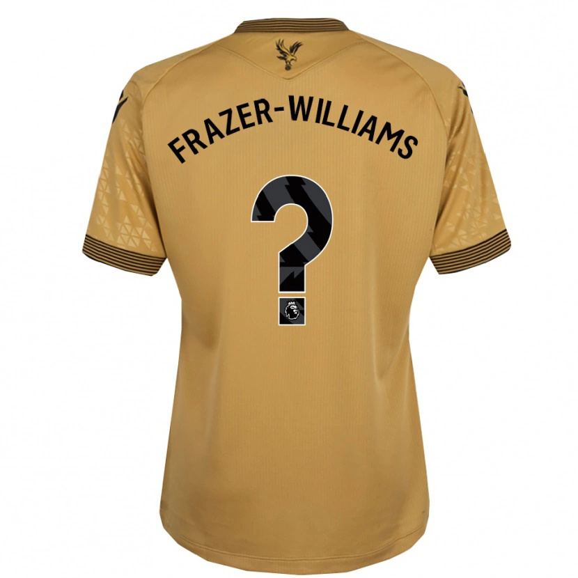 Danxen Mænd Khyan Frazer-Williams #0 Guld Sort Udebane Spillertrøjer 2025/26 Trøje T-Shirt
