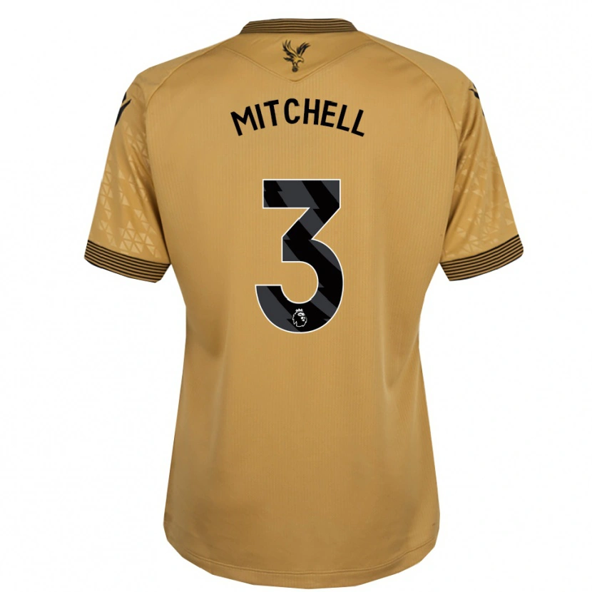 Danxen Mænd Tyrick Mitchell #3 Guld Sort Udebane Spillertrøjer 2025/26 Trøje T-Shirt