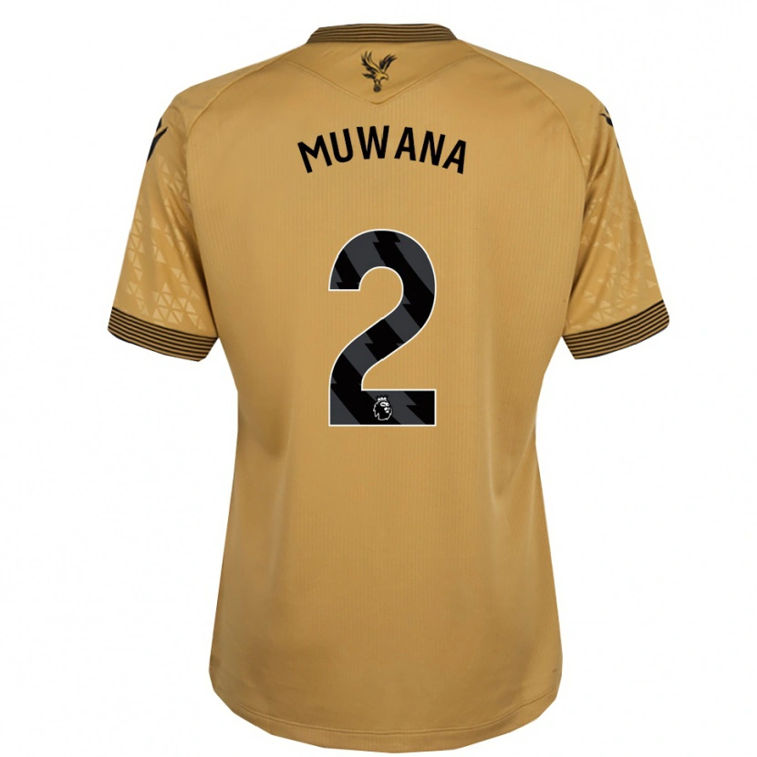 Danxen Mænd Joshua Muwana #2 Guld Sort Udebane Spillertrøjer 2025/26 Trøje T-Shirt