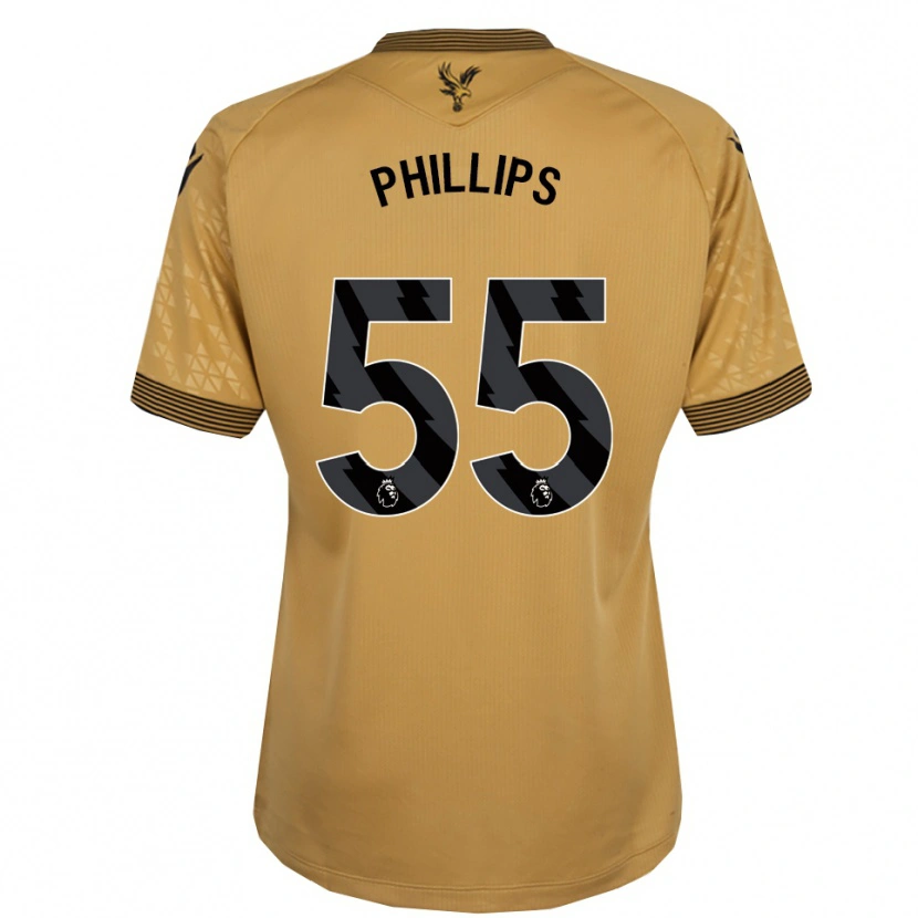 Danxen Mænd Killian Phillips #55 Guld Sort Udebane Spillertrøjer 2025/26 Trøje T-Shirt