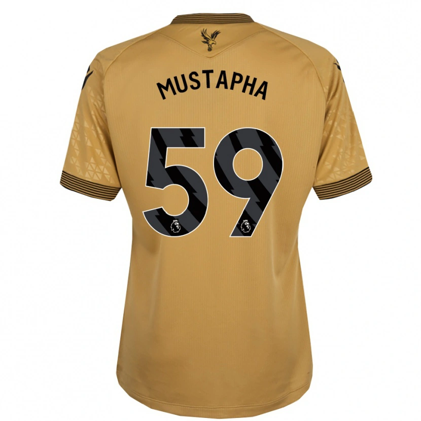 Danxen Mænd Hindolo Mustapha #59 Guld Sort Udebane Spillertrøjer 2025/26 Trøje T-Shirt