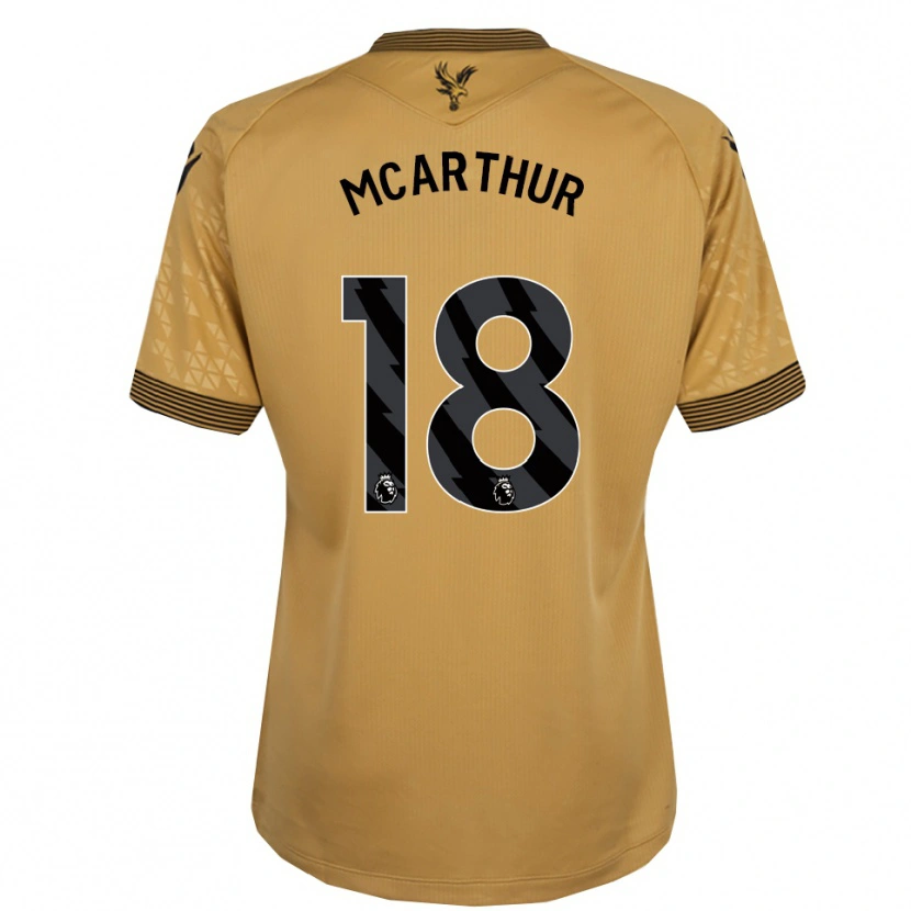 Danxen Mænd James Mcarthur #18 Guld Sort Udebane Spillertrøjer 2025/26 Trøje T-Shirt