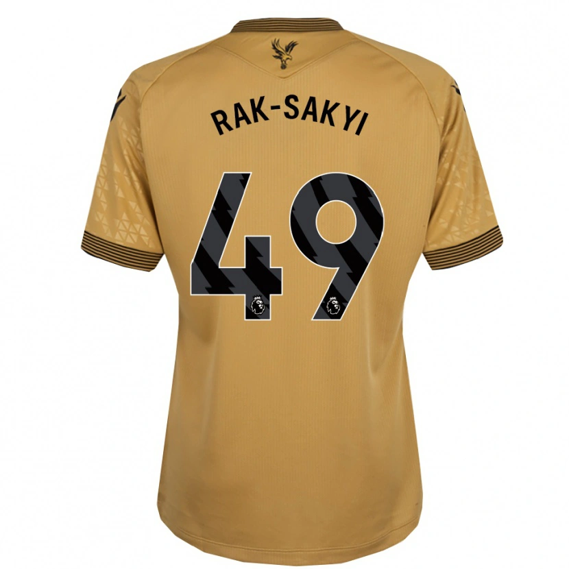 Danxen Mænd Jesurun Rak-Sakyi #49 Guld Sort Udebane Spillertrøjer 2025/26 Trøje T-Shirt