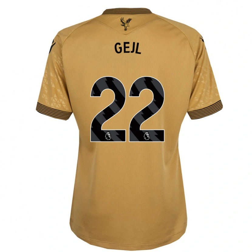 Danxen Mænd Mille Gejl #22 Guld Sort Udebane Spillertrøjer 2025/26 Trøje T-Shirt