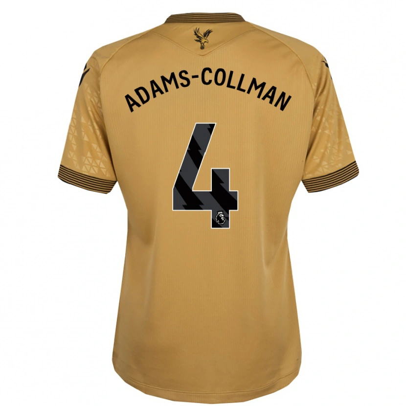 Danxen Mænd Kai-Reece Adams-Collman #4 Guld Sort Udebane Spillertrøjer 2025/26 Trøje T-Shirt