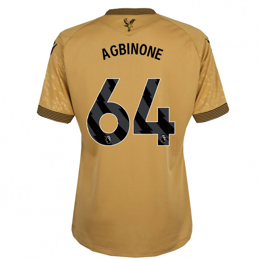 Danxen Mænd Asher Agbinone #64 Guld Sort Udebane Spillertrøjer 2025/26 Trøje T-Shirt