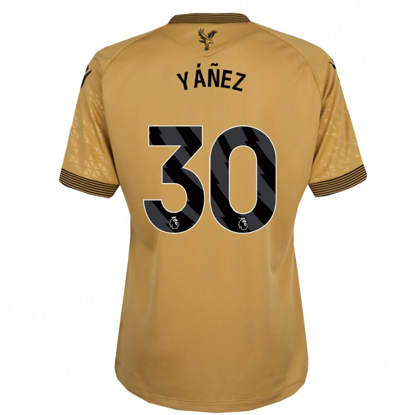 Danxen Mænd Shae Yáñez #30 Guld Sort Udebane Spillertrøjer 2025/26 Trøje T-Shirt