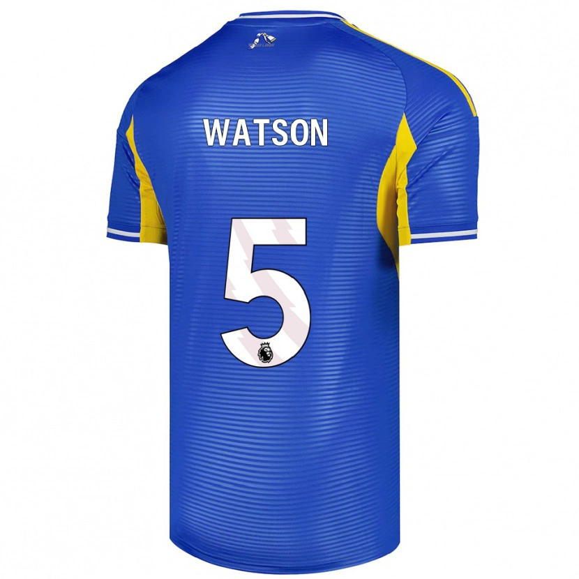Danxen Mænd Jacob Watson #5 Blå Gul Udebane Spillertrøjer 2025/26 Trøje T-Shirt