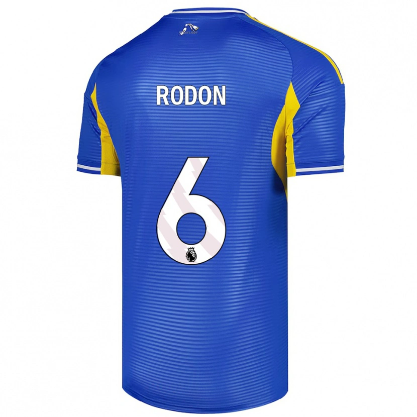 Danxen Mænd Joe Rodon #6 Blå Gul Udebane Spillertrøjer 2025/26 Trøje T-Shirt