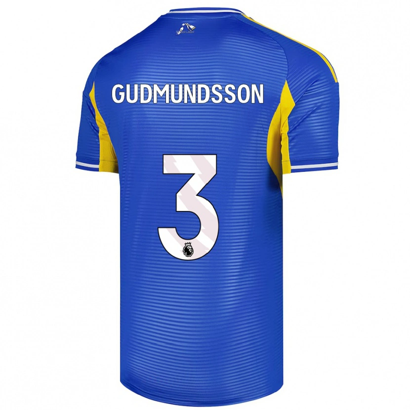 Danxen Mænd Gabriel Gudmundsson #3 Blå Gul Udebane Spillertrøjer 2025/26 Trøje T-Shirt