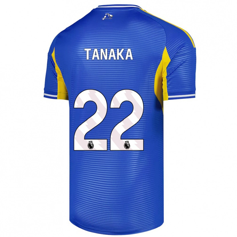 Danxen Mænd Ao Tanaka #22 Blå Gul Udebane Spillertrøjer 2025/26 Trøje T-Shirt
