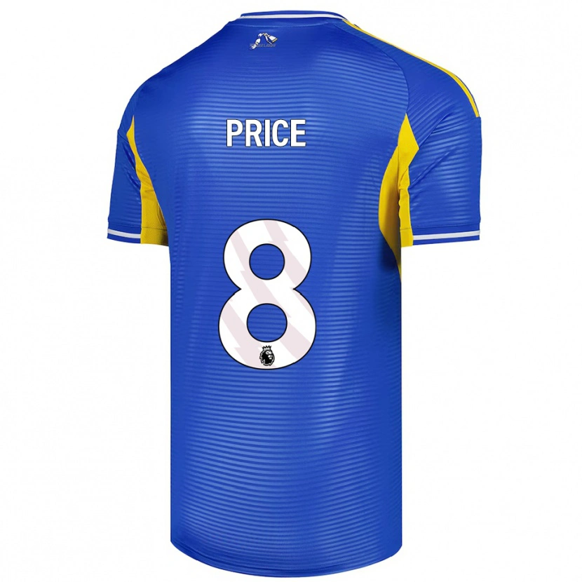 Danxen Mænd Leoni Price #8 Blå Gul Udebane Spillertrøjer 2025/26 Trøje T-Shirt