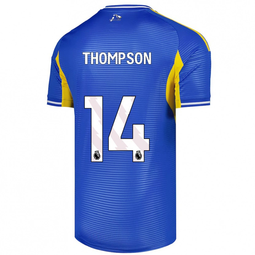 Danxen Mænd Aiden Thompson #14 Blå Gul Udebane Spillertrøjer 2025/26 Trøje T-Shirt