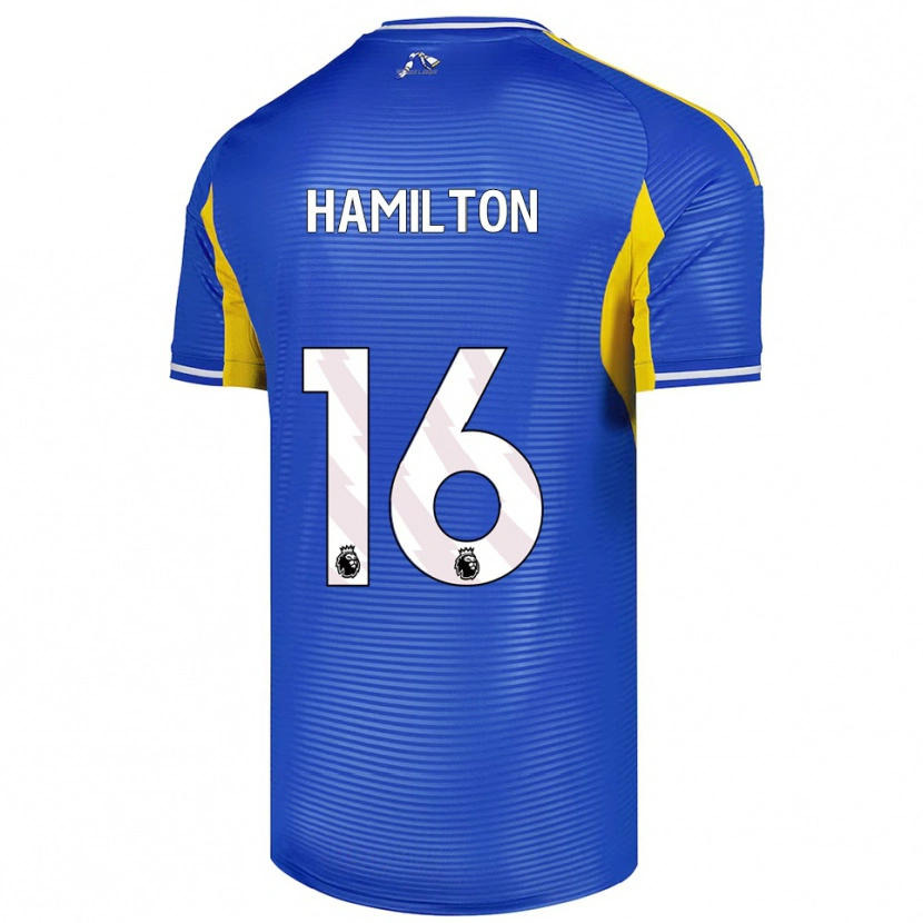Danxen Mænd Joshua Hamilton #16 Blå Gul Udebane Spillertrøjer 2025/26 Trøje T-Shirt