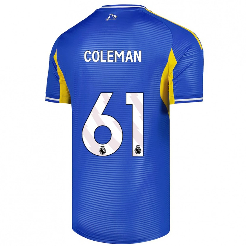 Danxen Mænd Cian Coleman #61 Blå Gul Udebane Spillertrøjer 2025/26 Trøje T-Shirt