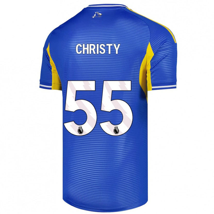 Danxen Mænd Harry Christy #55 Blå Gul Udebane Spillertrøjer 2025/26 Trøje T-Shirt