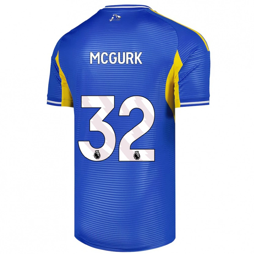 Danxen Mænd Sean Mcgurk #32 Blå Gul Udebane Spillertrøjer 2025/26 Trøje T-Shirt
