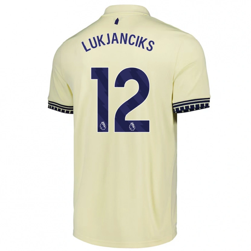 Danxen Mænd Douglass Lukjanciks #12 Off White Sort Udebane Spillertrøjer 2025/26 Trøje T-Shirt