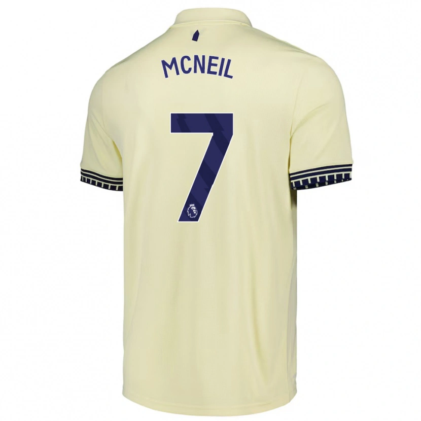 Danxen Mænd Dwight Mcneil #7 Off White Sort Udebane Spillertrøjer 2025/26 Trøje T-Shirt