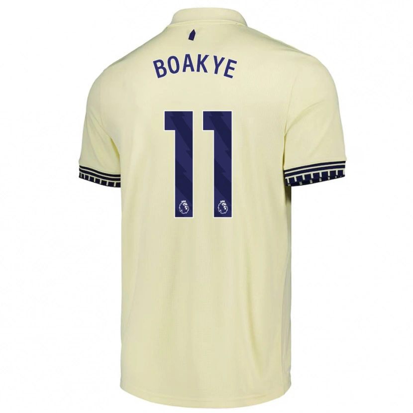 Danxen Mænd Kingsford Boakye #11 Off White Sort Udebane Spillertrøjer 2025/26 Trøje T-Shirt