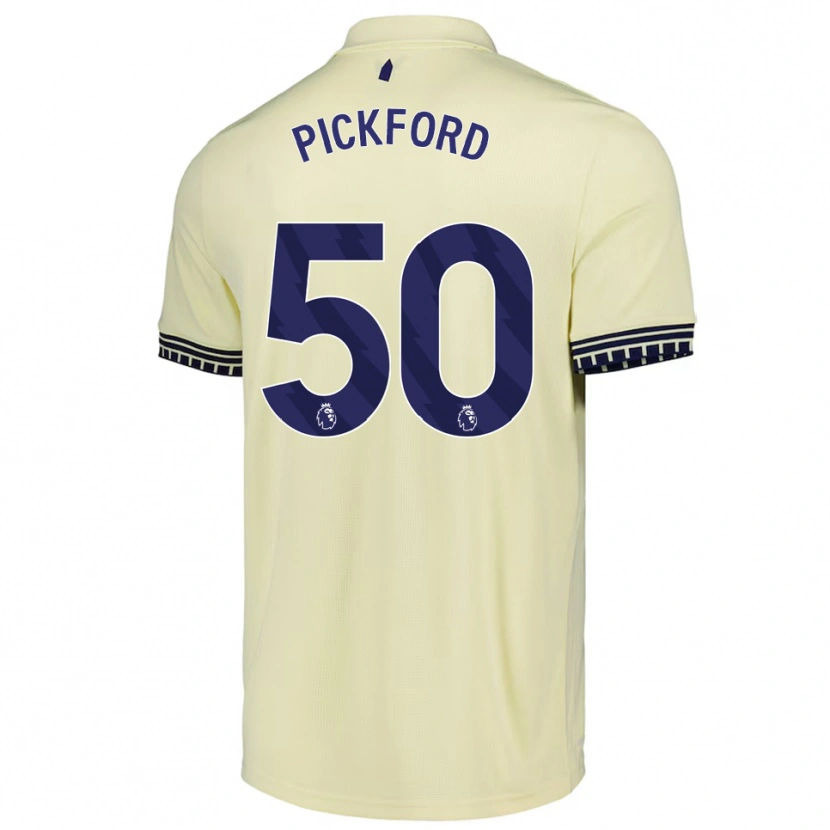 Danxen Mænd George Pickford #50 Off White Sort Udebane Spillertrøjer 2025/26 Trøje T-Shirt