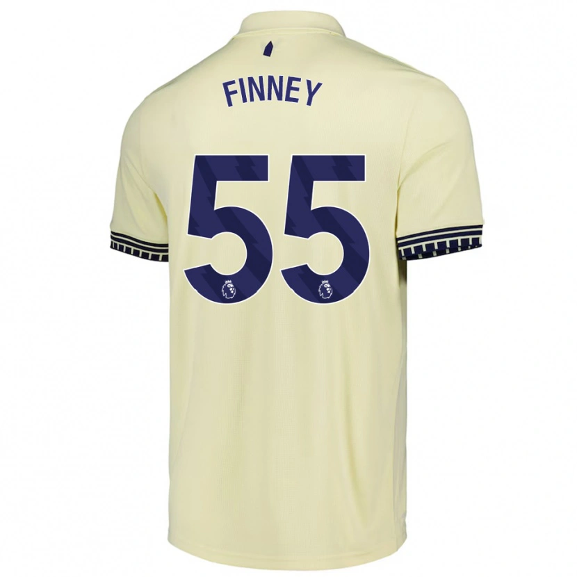 Danxen Mænd George Finney #55 Off White Sort Udebane Spillertrøjer 2025/26 Trøje T-Shirt