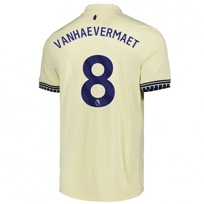 Danxen Mænd Justine Vanhaevermaet #8 Off White Sort Udebane Spillertrøjer 2025/26 Trøje T-Shirt