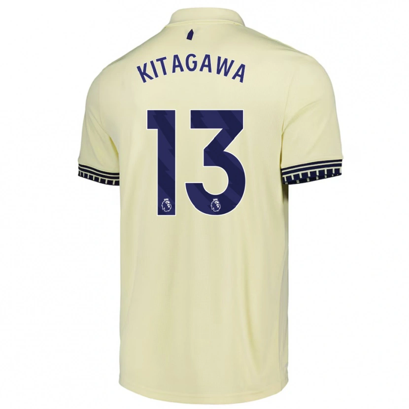Danxen Mænd Hikaru Kitagawa #13 Off White Sort Udebane Spillertrøjer 2025/26 Trøje T-Shirt