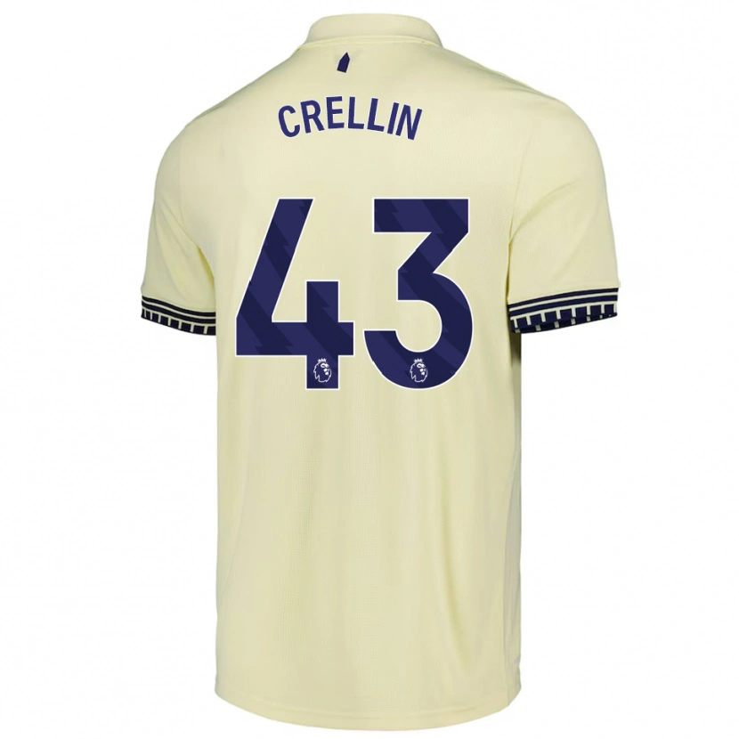Danxen Mænd Billy Crellin #43 Off White Sort Udebane Spillertrøjer 2025/26 Trøje T-Shirt
