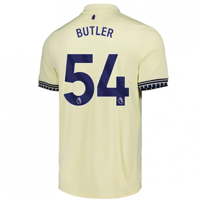 Danxen Mænd Jack Butler #54 Off White Sort Udebane Spillertrøjer 2025/26 Trøje T-Shirt