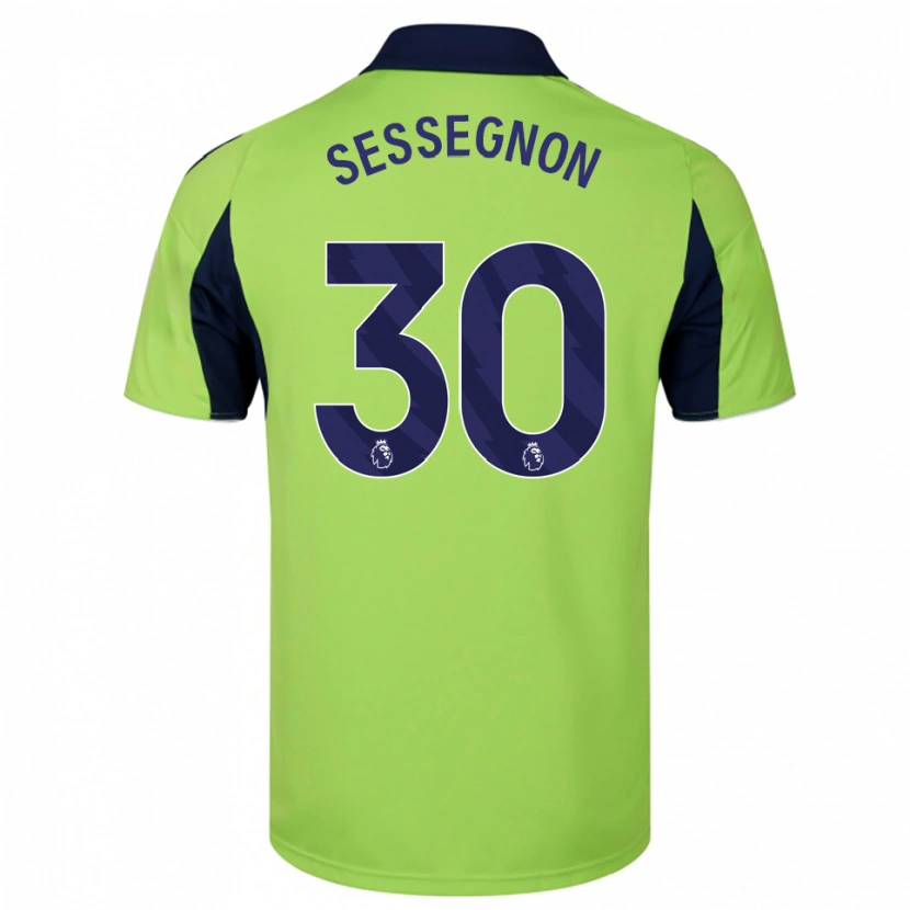Danxen Mænd Ryan Sessegnon #30 Grøn Navy Hvid Udebane Spillertrøjer 2025/26 Trøje T-Shirt