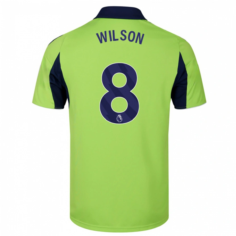 Danxen Mænd Harry Wilson #8 Grøn Navy Hvid Udebane Spillertrøjer 2025/26 Trøje T-Shirt