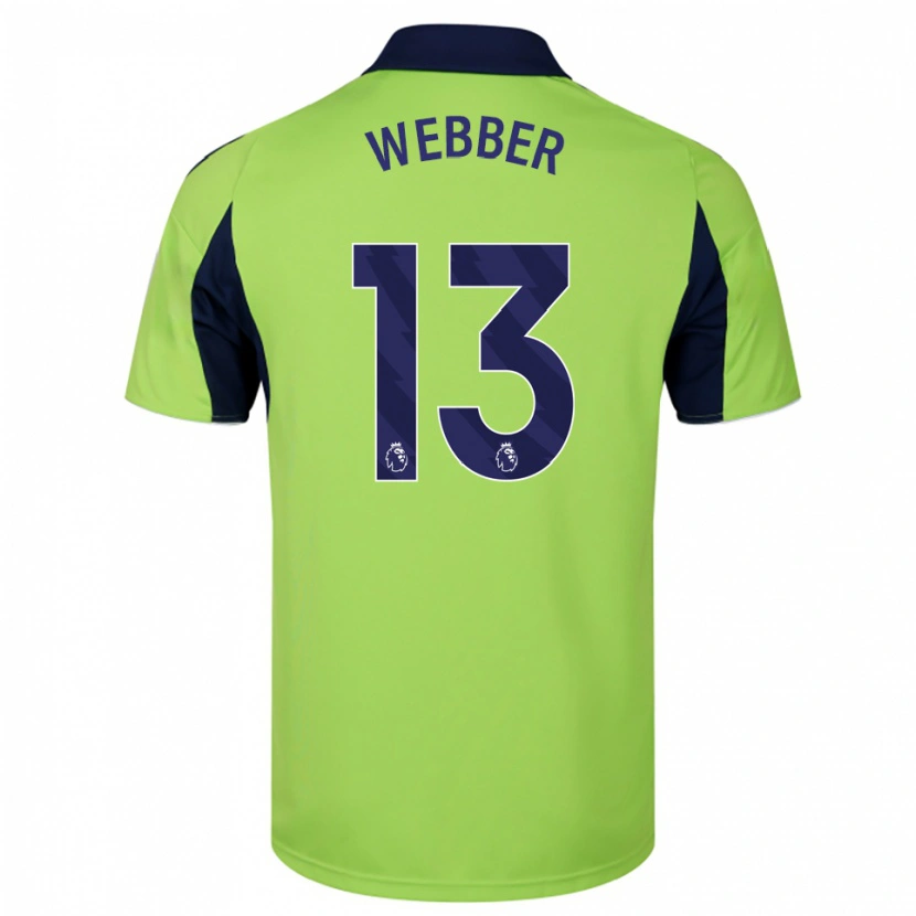 Danxen Mænd Amber Webber #13 Grøn Navy Hvid Udebane Spillertrøjer 2025/26 Trøje T-Shirt