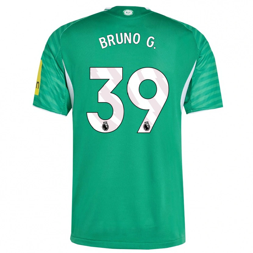 Danxen Mænd Bruno Guimarães #39 Grøn Hvid Udebane Spillertrøjer 2025/26 Trøje T-Shirt