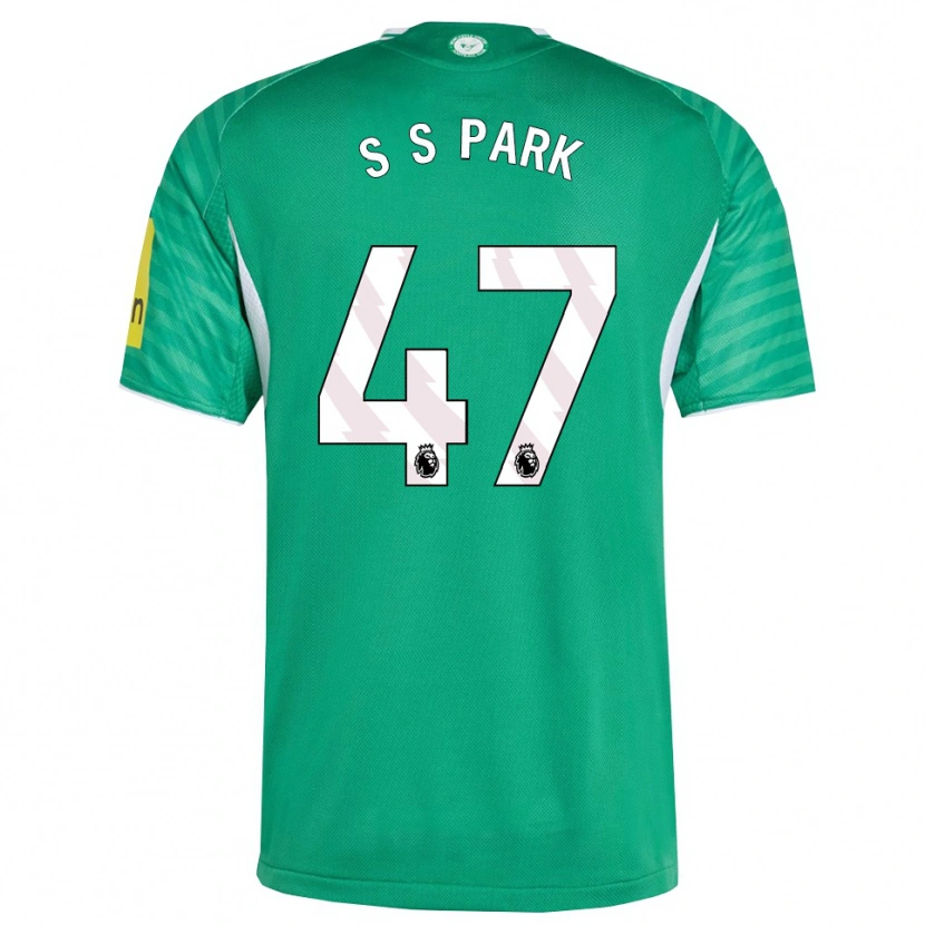 Danxen Mænd Seung-Soo Park #47 Grøn Hvid Udebane Spillertrøjer 2025/26 Trøje T-Shirt
