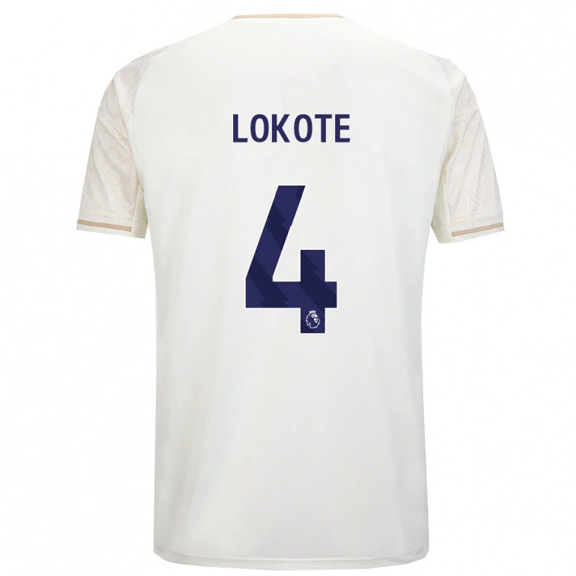 Danxen Mænd Eleazar Lokote #4 Off White Sort Udebane Spillertrøjer 2025/26 Trøje T-Shirt