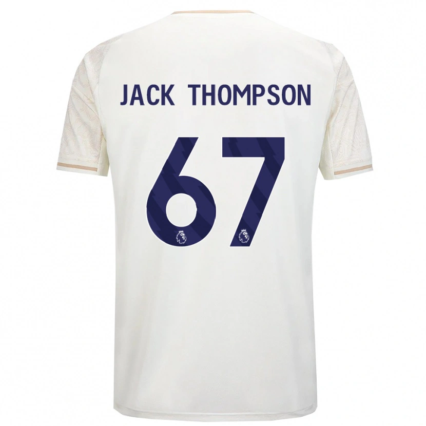 Danxen Mænd Jack Thompson #67 Off White Sort Udebane Spillertrøjer 2025/26 Trøje T-Shirt