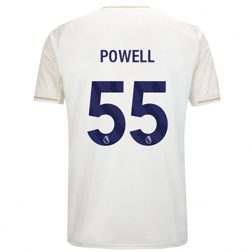 Danxen Mænd Josh Powell #55 Off White Sort Udebane Spillertrøjer 2025/26 Trøje T-Shirt