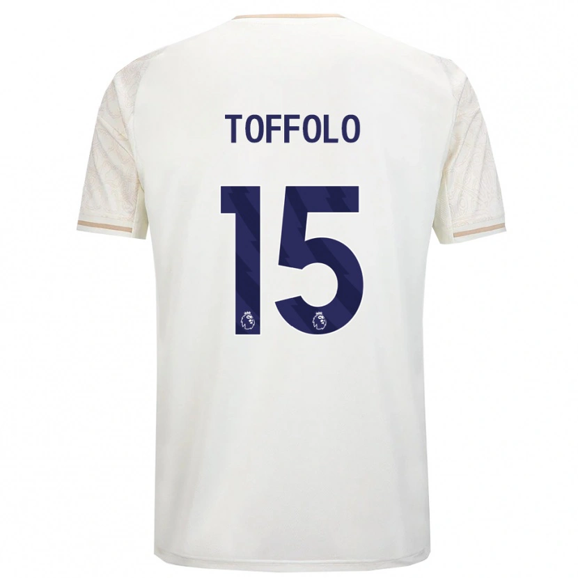 Danxen Mænd Harry Toffolo #15 Off White Sort Udebane Spillertrøjer 2025/26 Trøje T-Shirt